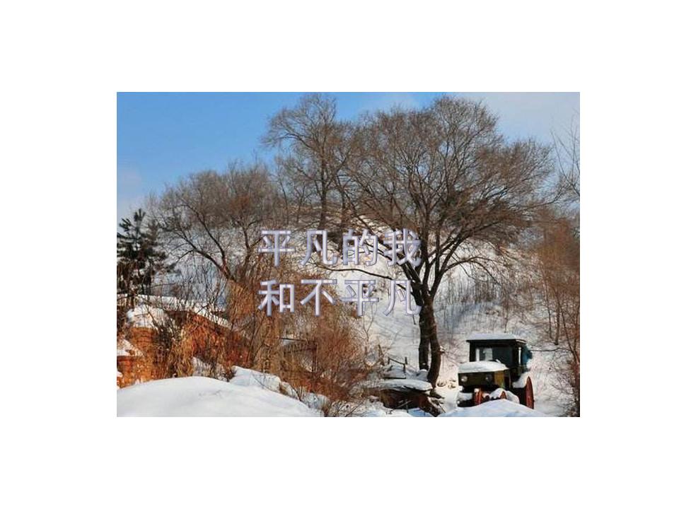 平凡的我和不平凡